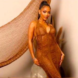 Brown Tulum swim cover up size XL